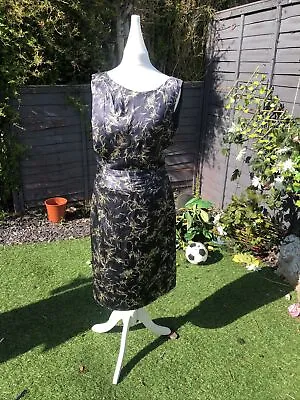 £9.99 • Buy New Kew/ Jigsaw Gorgeous Midnight 100% Silk Dress  SZ 10Lined