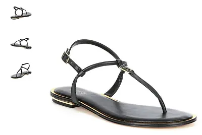 Michael Kors Fanning Black T-Strap Sandal Women's US Sizes 6-11/NEW!!! • $79.95