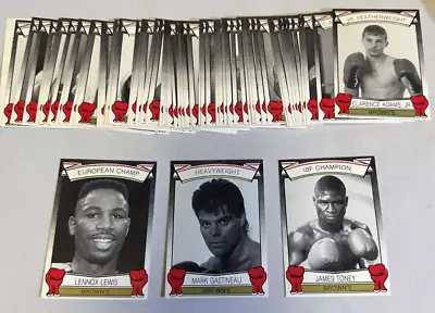 1992 Brown's Boxing 72 Card Set-LENNOX LEWIS ROOKIE-JAMES TONEY ROOKIE-NM/MT • $52