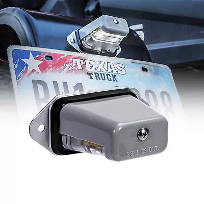 Gray 12V Surface-Mount DOT LED License Plate Tag Light For Trailer UTV ATV Truck • $9.99