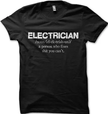 £12.99 • Buy Electrician Definition Mens Funny T Shirt - Gift For Dad Printed T-shirt  9155