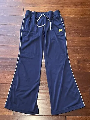 Nike Team Michigan Wolverines Women's Medium Blue Yellow M Logo Basketball Pants • $29.99