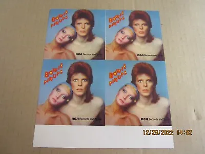 DAVID BOWIE PIN UPS VINTAGE Sheet Of New Unused Promo Stickers RCA Records 1973! • £48.25