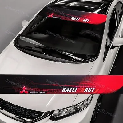 Mitsubishi RALLIART Racing Front Window Windshield Vinyl Banner Decal Sticker • $17.73