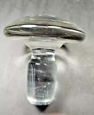 Vintage Crystal Glass Decanter Stopper Large Mushroom Top • $15