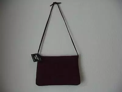 Vintage Jerri Bags Ltd Dark Burgundy Suede Leather Evening Bag Shoulder Bag New • $25.65