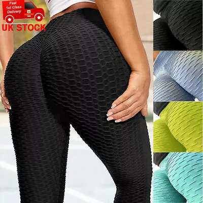 £9.89 • Buy Women Anti-Cellulite Yoga Pants Push Up Tik Tok Leggings Bum Butt Lift Sport Gym