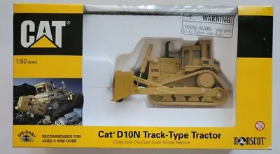 Norscot Caterpillar D10N Track-Type Tractor -Yellow-1:50 Diecast 55701 • $65