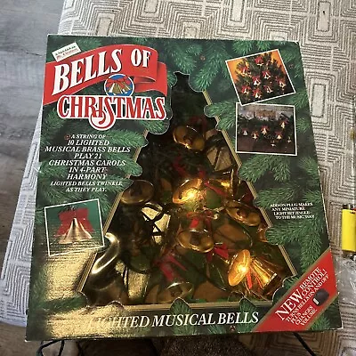 MR CHRISTMAS Bells Of Christmas 21 Song Lighted Musical Brass  WORKING! • $39.99