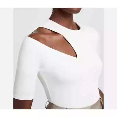 Marcella Tribeca Off White Cutout Top Size Large • $52