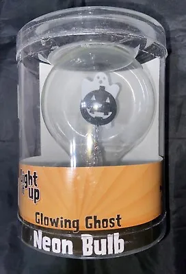Vintage Neon Glow Halloween Decorator Glowing Light Bulb Ghost JOL Pumpkin NIP • $79.99