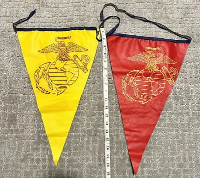 Vintage USMC Marine Corps Pennant Banner Flags EGA • $15