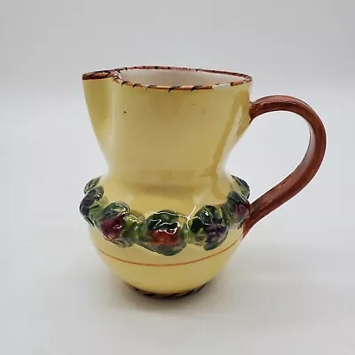 Vintage Majolica Pottery Single Serving Creamer Italian As-Is  • £19.28