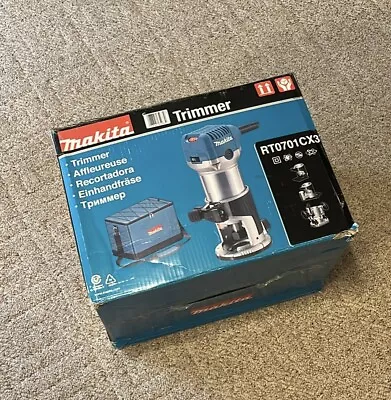 Makita RT0701CX3 1-1/4 Hp Compact Trimmer Router Kit New In Box • $270