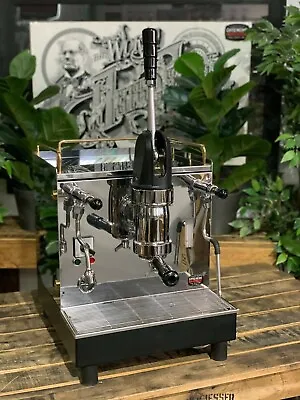 Brugnetti Lever 1 Group Stainless & Gold Espresso Coffee Machine Commercial Cafe • $5250