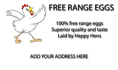 21 X  Personalised Egg Box Labels. Chicken. Hen Eggs • £2.49