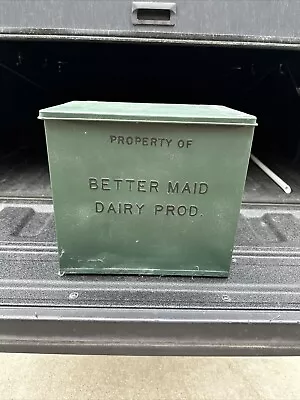 Vintage Galvanized Metal Dairy Milk Box SUSO FARMERS DAIRY  Inc  • $75