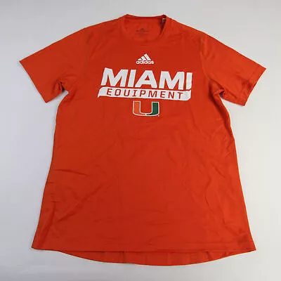 Miami Hurricanes Adidas Aeroready Short Sleeve Shirt Men's Orange New • $9.80