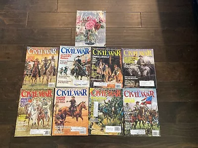 8 Vintage America’s Civil War & 1 Victoria Magazine From The Mid 1990’s • $14.99