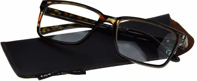 Magnivision Tortoise Reading Glasses With Case CYRUS TOR 53/17-140 +1.50 • $12.99