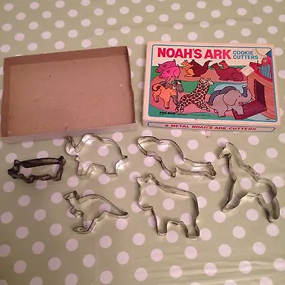 Fox Run Craftsmen 6 Metal Noahs Ark Cookie Baking Cooking Cutters Rare 1985 • £6.75