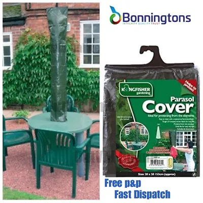 £3.69 • Buy Parasol Cover Kingfisher Green Waterproof Garden Furniture Patio Umbrella CB