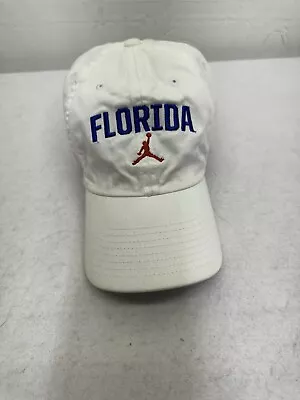 Florida Gators Hat Jordan White  One Size Adjustable Strap Embroidered • $7.10