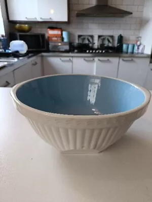 Vintage TG Greens Easimix Ceramic Mixing Bowl White & Blue 12.75  • £14.95