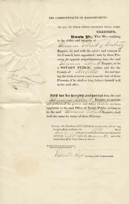 Levi Lincoln Jr. - Document Signed 06/05/1828 • $460