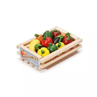 Dollhouse Miniature Veggies In Wooden Crate 1:12 Scale Fast US Shipping • $11.99