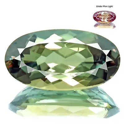 COLOR CHANGE CSARITE 7.09ct ULTRA RARE FLAWLESS NATURAL BEST GREEN TO RED FLASH • $3248.37