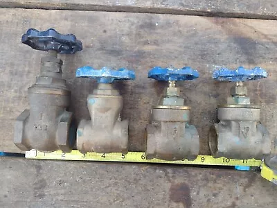 4- Brass 1  Gate Valves New Old Stock  • $25