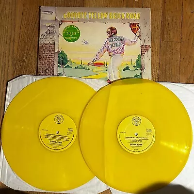 ELTON JOHN - Goodbye Yellow Brick Road 2LP  - Original U.K.  1978  YELLOW VINYL • $13.50