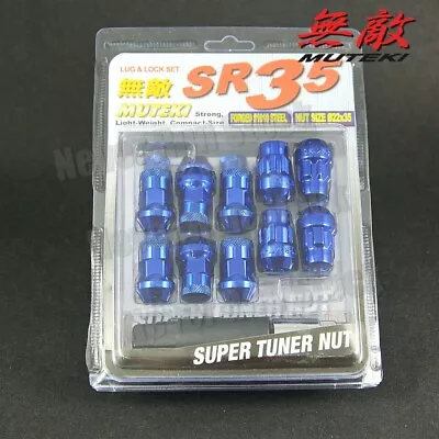 12x1.25 BLUE MUTEKI SR35 CLOSED END ACORN 20PC SPORT WHEEL LUG NUTS FOR NISSAN • $79.80