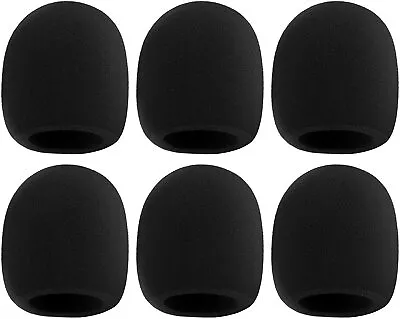 Foam Handheld Microphone Windscreen 6 Pack Replacement Quality Standard Covers • $9.34