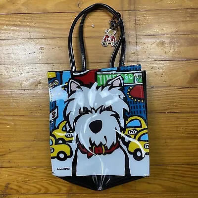 Marc Tetro NYC Vinyl Tote Purse Westie Dog Times Square New York Vintage RARE • $35