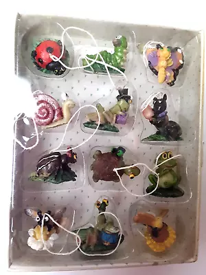 12 Miniature Tiny Christmas Ornaments  Cute Bugs Bees Caterpillar Frog • $12.99