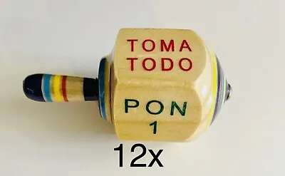 12x Wood Toma Todo Pirinola Mexican Traditional Toy 12 Piezas De Tomatodo • $100