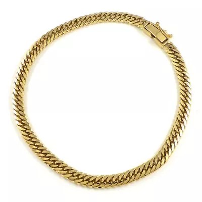 Fine Jewelry Bracelet Kihei Chain 2 Sides Double 750(18K) Yellow Gold • $1165.32