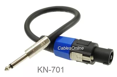 1ft 1/4  Mono Male Plug To Speakon Male Type Speaker/Amplifier Jumper Cable • $12.95