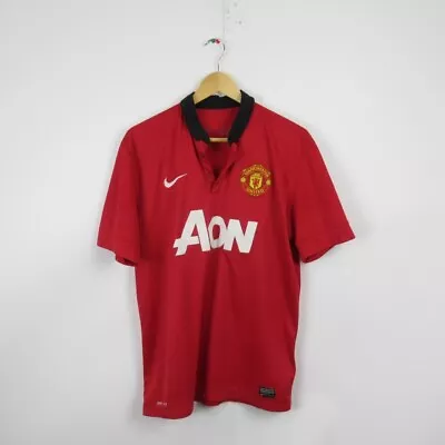 Manchester United Football Shirt Unisex Chest 44  Nike AON Home Kit Sports  • £39