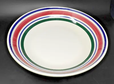La Primula S.R.L Striped Green Blue Pink 12 7/8” Pasta Serving Bowl Italy • $9.50