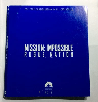 £2.99 • Buy Mission Impossible Rogue Nation For Your Consideration Screener PROMOTIONAL DVD