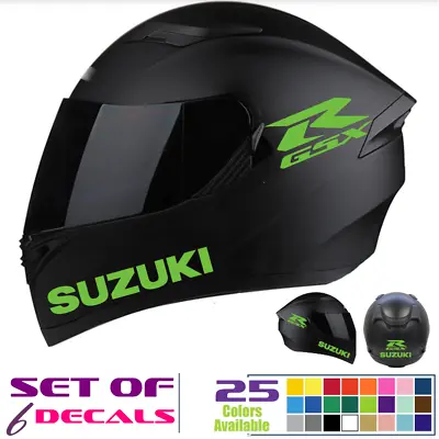 Helmet Decal 6-pcs Kit Custom Bike Helmet Decal Set For GSX R SUZUKI Motorcycle • $7.91