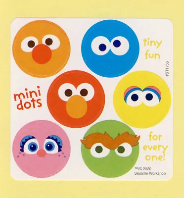 60 Sesame Street Mini Dot Stickers - Bert Cookie Monster Elmo Big Bird Oscar • $2.20