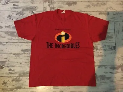 The Incredibles T Shirt On DVD Now  - Red - Large. Disney Pixar Films • £12