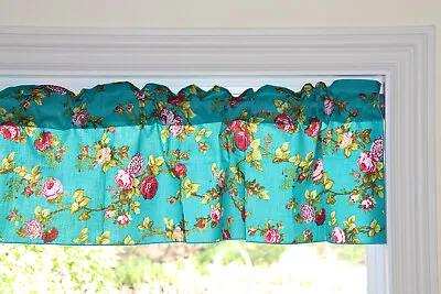 $15.99 • Buy Poly Cotton Vintage Floral Print Kitchen Curtain Valance Window Treatment