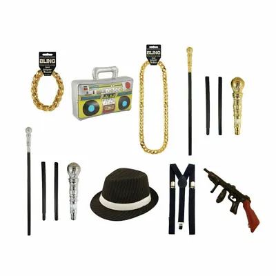 Gangster Fancy Dress Costume Accessory Party Rapper Dress Up Book Week Lot Uk • £6.99