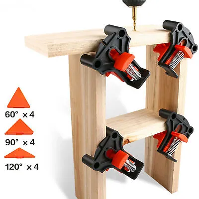 4Pcs 90 Degree Adjustable Right Angle Corner Clamp Woodworking Wood Clamps Tools • $13.98