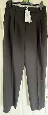 Ladies Mango Black Wide Leg Trousers Size 12 • £2.20